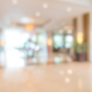 Abstract blur interior hotel lobby background .